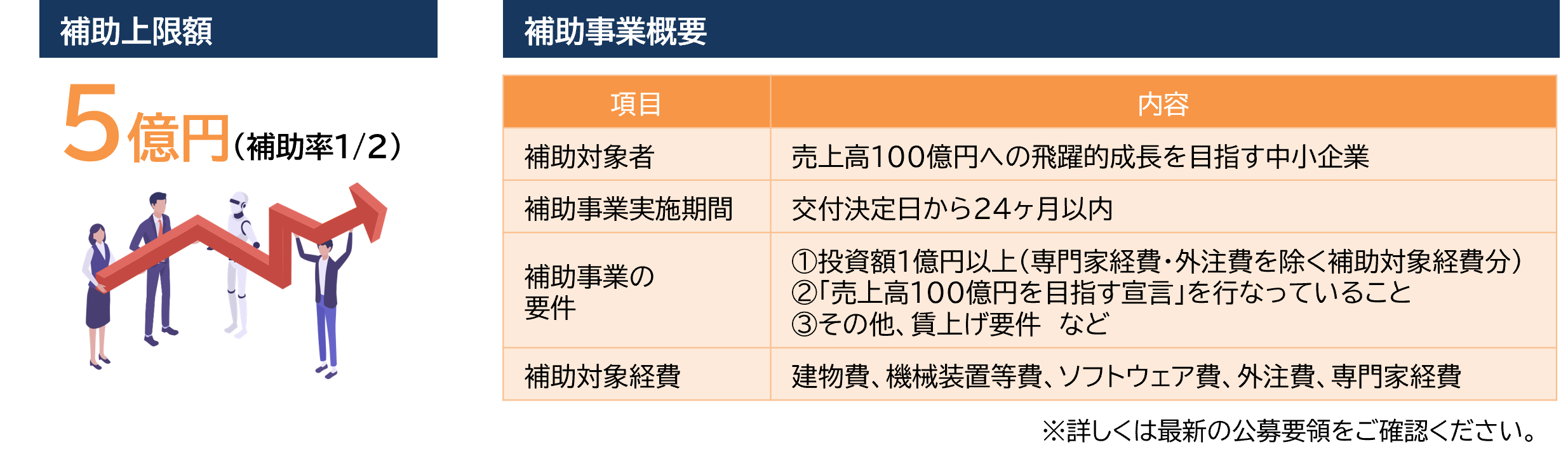 補助上限額・補助事業概要